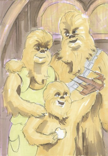 Inside the Holocron - Drawing Chewbacca and His Family