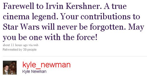 Inside the Holocron - Celeb Fans Celebrate Director Irvin Kershner